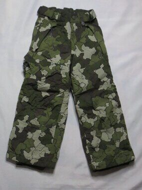 POLAR EDGE boys SNOWPANTS green CAMO snowboard SKI kids RADAR SIZE XS 6/7